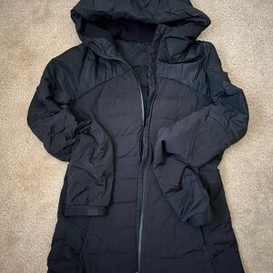 lululemon athletica Black Puffer Jacket with Hood